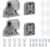 EZIGO Retractable Baby Gates Replacement Parts, Full Set Wall Mounting Accessories Including Brackets, Latches, Screws for 55/71 inch Extra Wide Baby Gate Mesh Gate Retractable Dog Gate, Gray