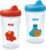 NUK First Choice Sesame Street Active Hard Spout Straw Cup 2.0, 10 oz. Sippy Cup with On-the-Go Carry Clip, Lightweight, Leak Proof, Spill Proof Cup, 2-Pack
