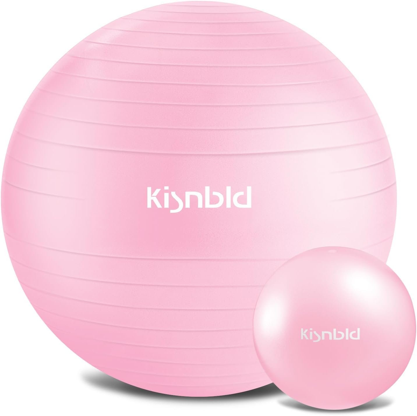 kisnbld Exercise Ball, Extra Thick Yoga Ball for Workout Pregnancy Stability, 4 Sizes Anti-Burst Balance Ball with Foot Pump – Heavy Duty Fitness Ball Chair for Office, Home & Gym