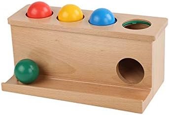 Adena Montessori Baby Push Object Permanence Ball Push Toy for 1 Year Toddler 2 Year Old