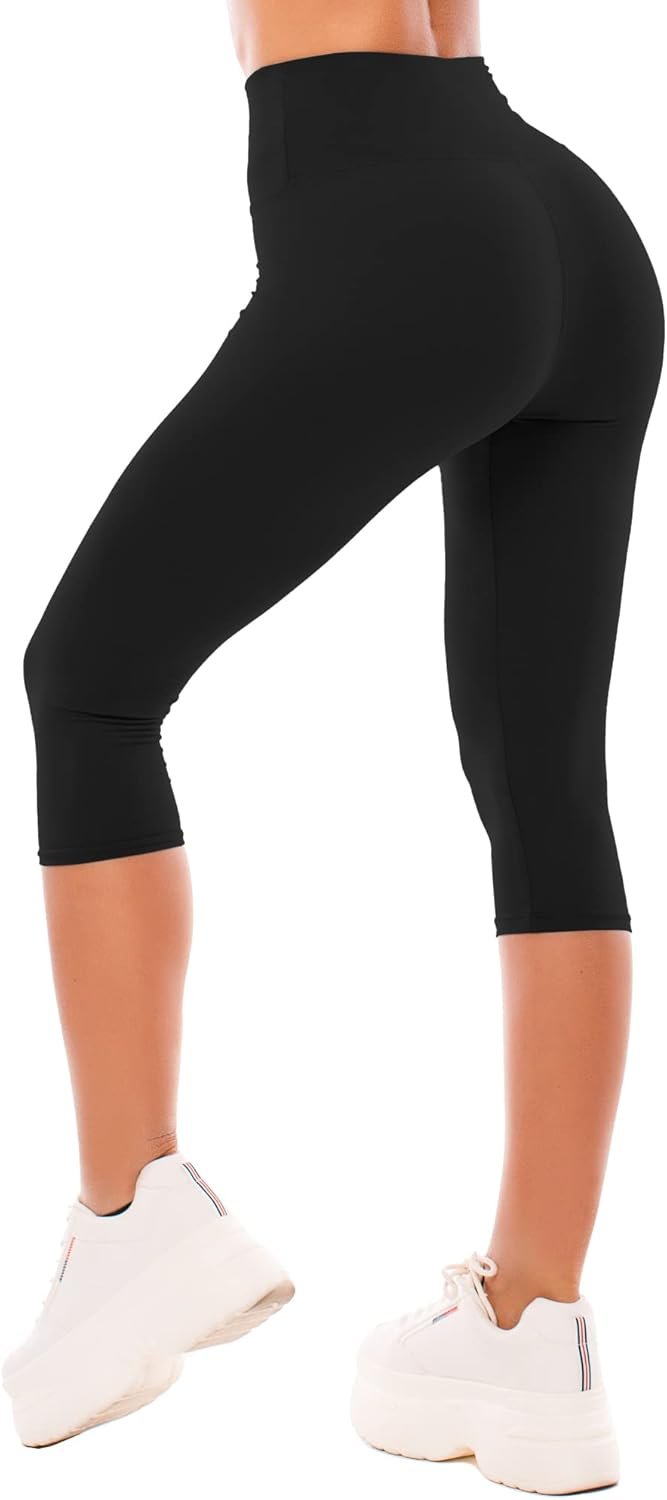 SINOPHANT High Waisted Leggings for Women – Full Length Capri Buttery Soft Yoga Pants for Workout Athletic