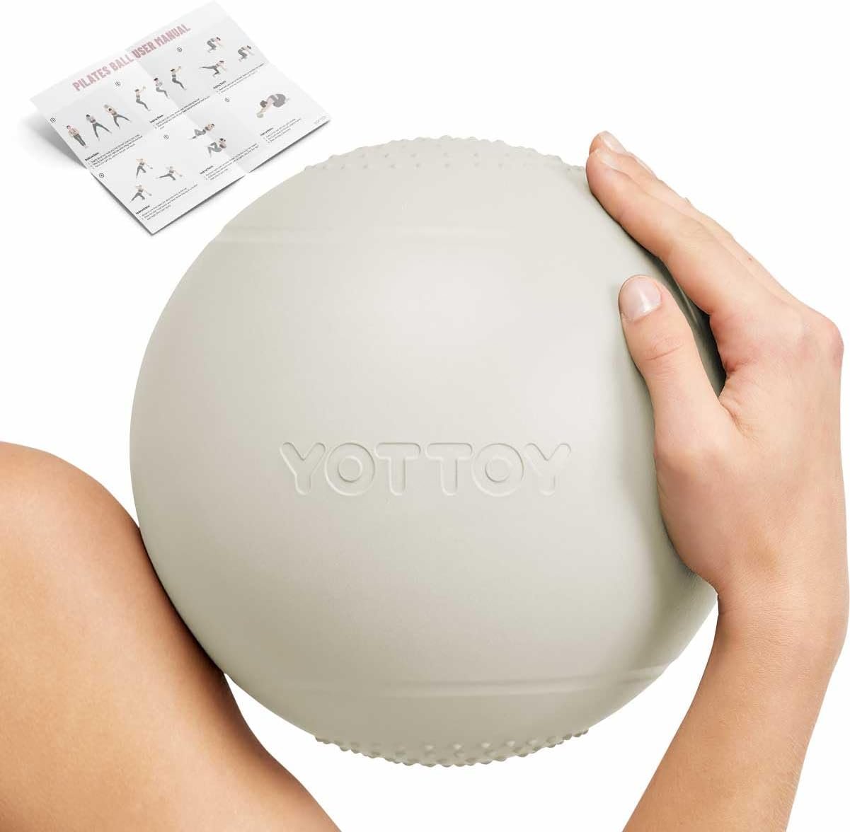 YOTTOY Small Exercise Ball，9-inch Pilates Ball with Anti-Burst Technology for Stability, Ideal for Yoga, Pilates, Physical Therapy & Home Workouts