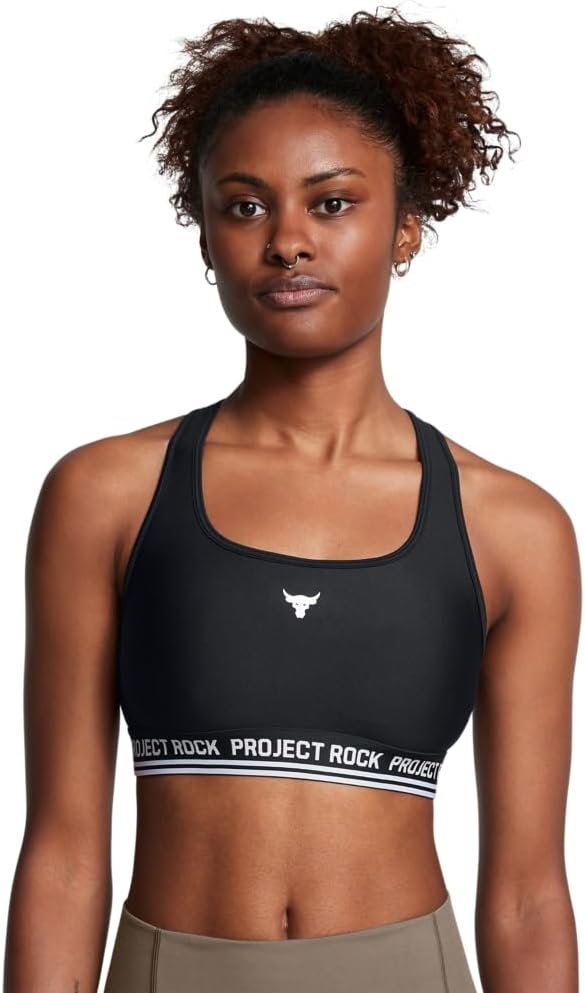 Under Armour Women’s Project Rock Crossback Mid Impact Sports Bra