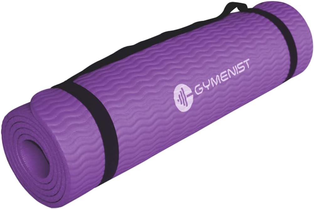 GYMENIST Thick Exercise Yoga Floor Mat Nbr 24 X 71 Inches, Great for Camping Cardio Workout Pilates Gymnastics