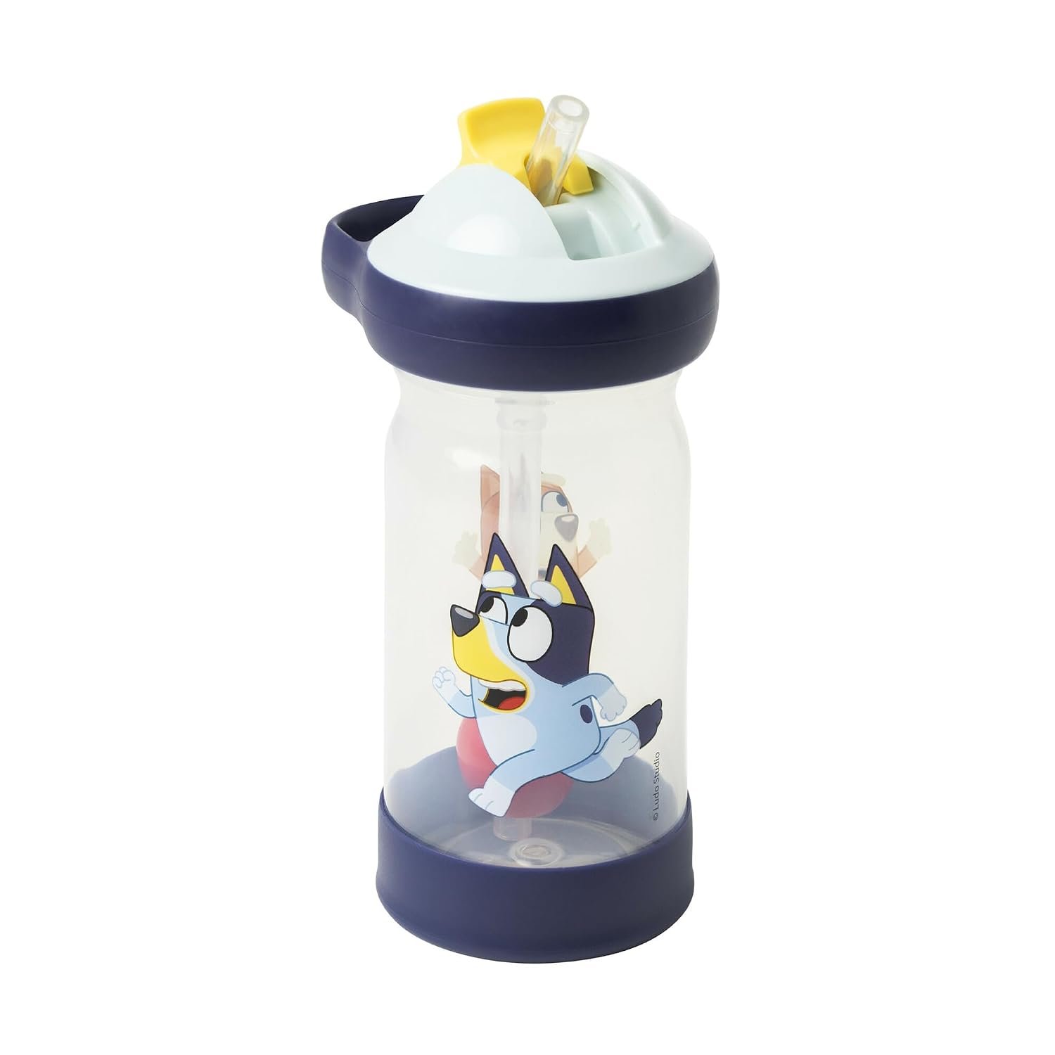 The First Years Bluey Sip & See Toddler Water Bottle – Includes Floating Charm – Toddler Cups with Straw – 12 Oz – Ages 24 Months and Up