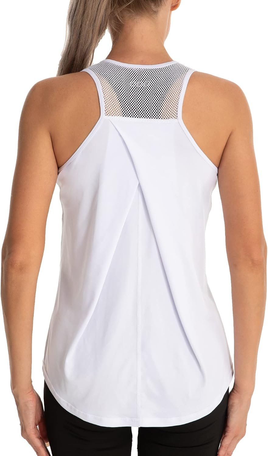 Aeuui Womens Workout Tops for Women Racerback Tank Tops Mesh Yoga Shirts Athletic Running Tank Tops Sleeveless Gym Clothes