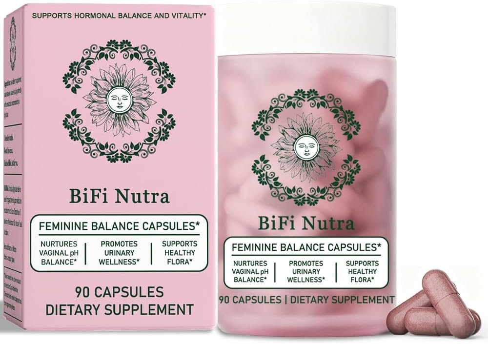 Feminine Balance & Hormone Support Capsules – Vaginal & Urinary Wellness, Healthy Flora, Hormone Health, Energy Vitality – LactoSpore, Cranberry, Pineapple & Primal Organ Blend, 90 Count