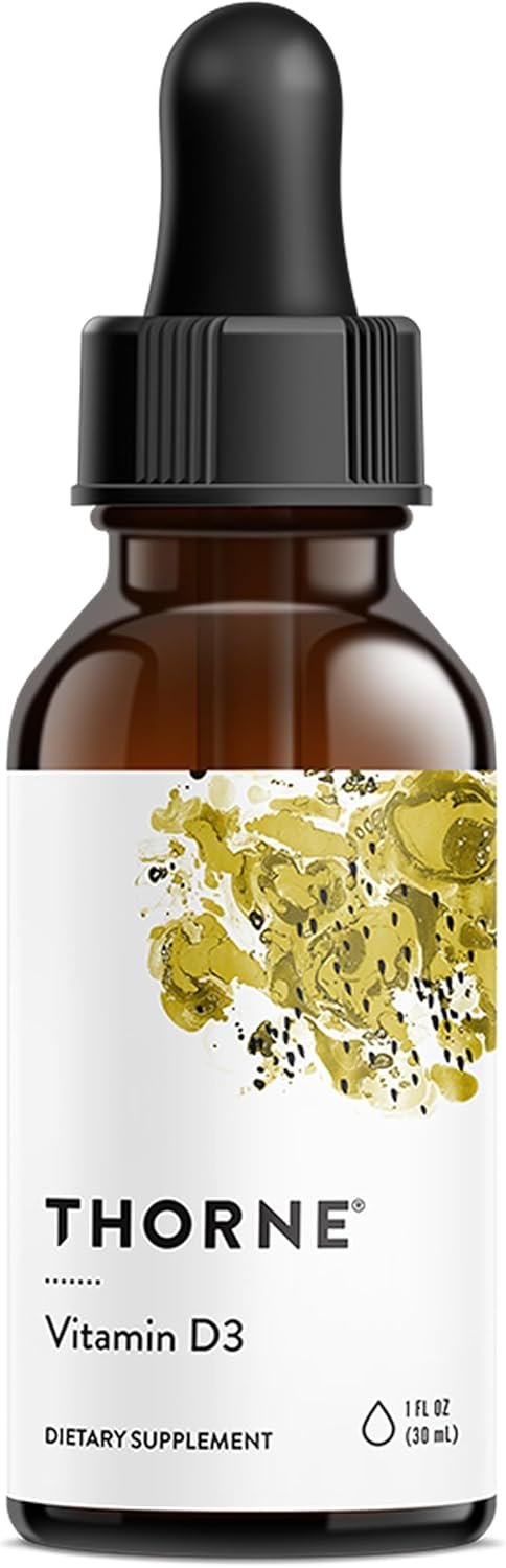 THORNE – Vitamin D3 with a Metered Dispenser – Liquid Vitamin D Vegan Supplement – Supports Healthy Bones, Teeth & Muscles, Plus Cardiovascular & Immune Function* – 4,000 IU – 1 Fl Oz – 30 Servings