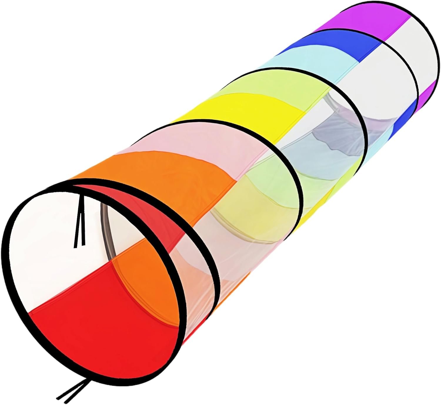 Kids Play Tunnel,Pop Up Crawl Through Tunnel Play Tent for Baby Kids Children or Pet,Foldable Pop Up Tents with Carry Bag (Colorful Play Tunnel with Mesh)