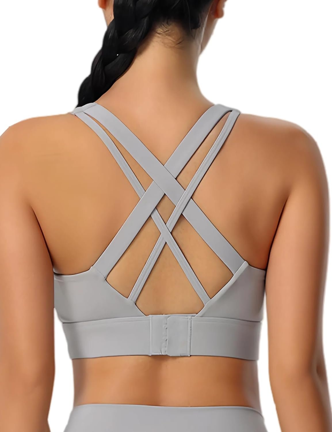 Sports Bras for Women High Support, High Impact Push Up Criss Cross Back Padded Strappy Workout Running