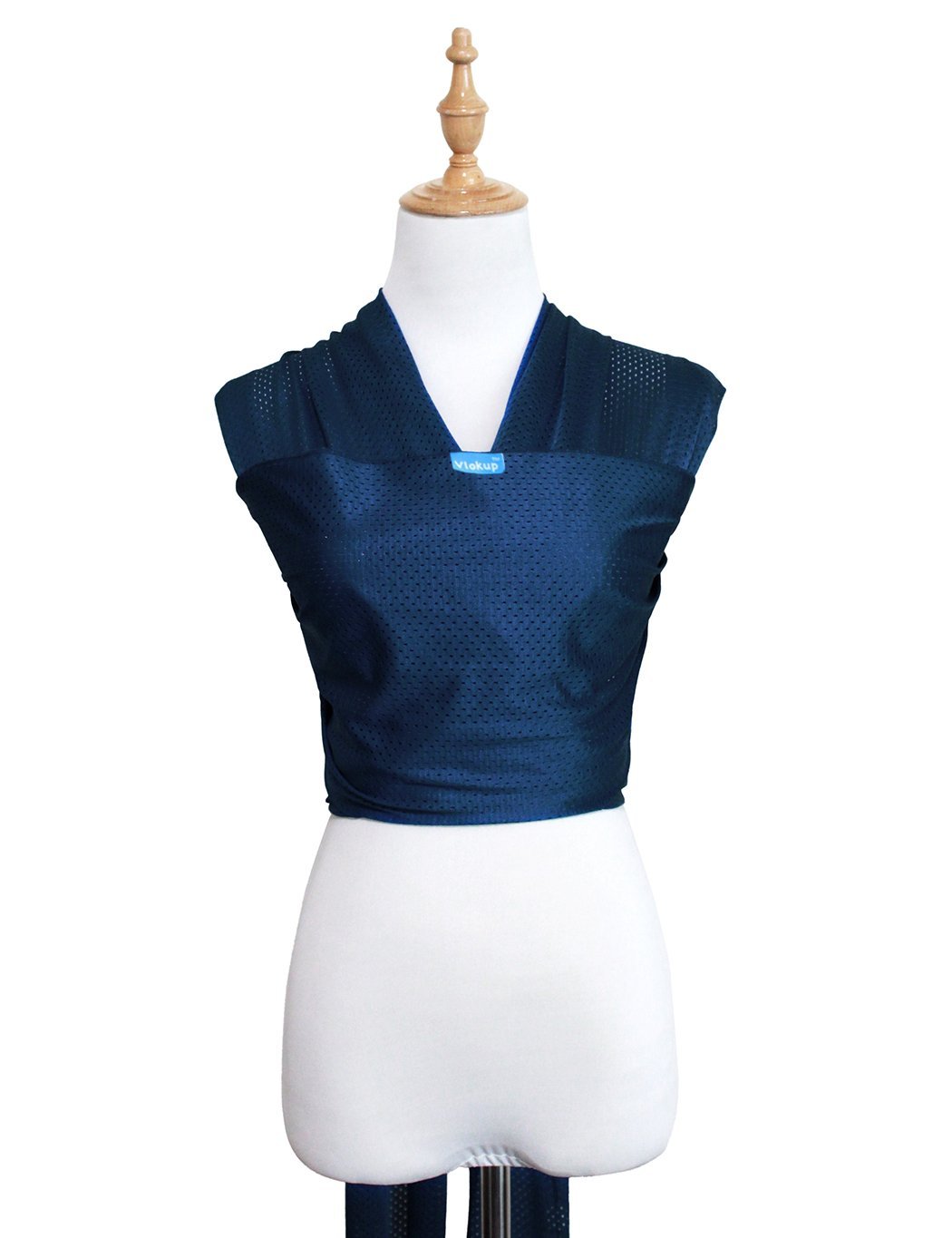 Breathable Mesh Baby Wrap Carrier for Infant and Toddler, Lightweight Quick Dry Baby Sling Wrap for Warm Weather, 5M Long x 0.5M Wide, Travel and Daily Babywearing, Dark Blue