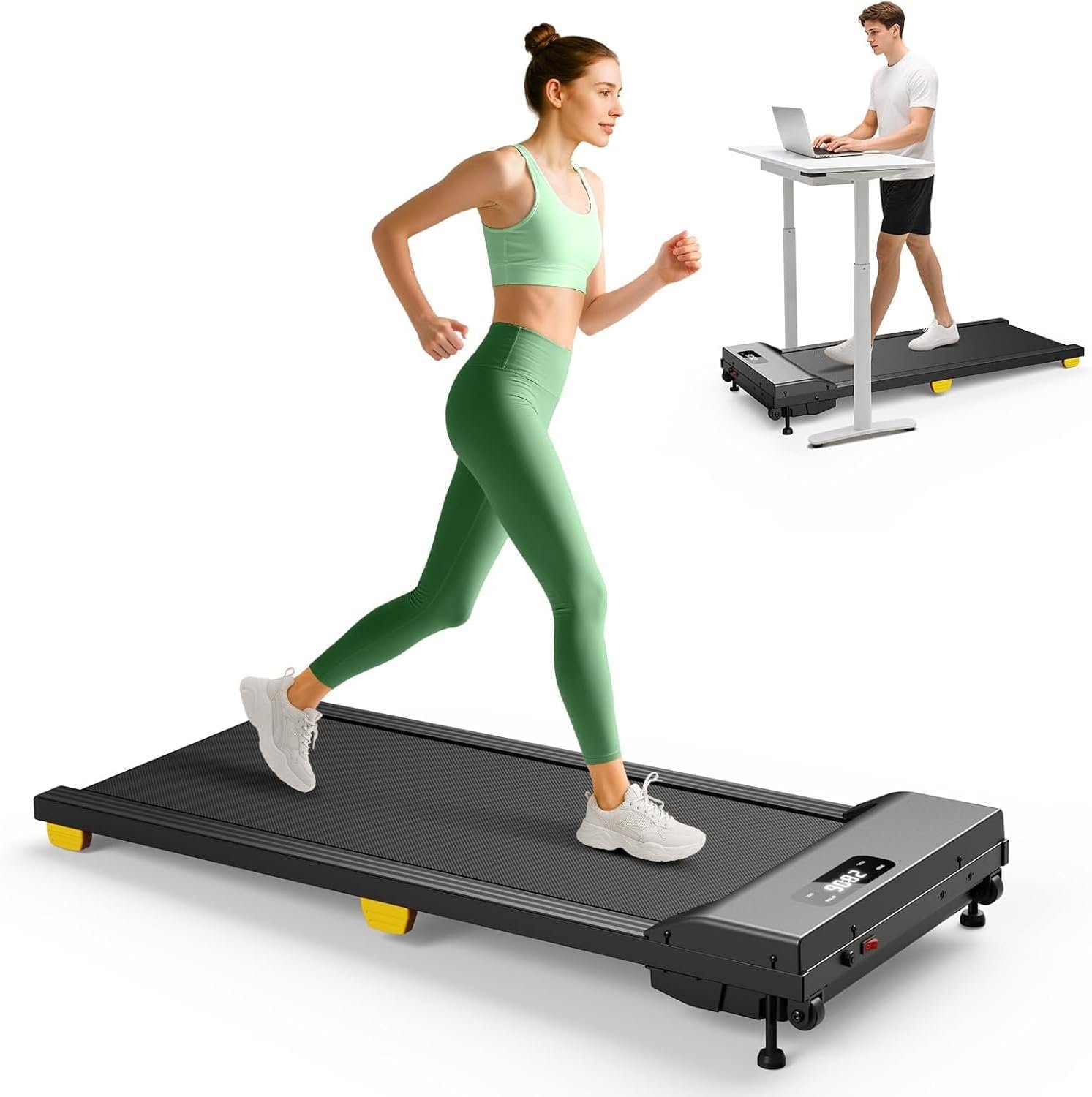 Walking Pad, with Incline for Home Office 2.5HP Portable Walking Treadmill with 265 Lbs Weight Capacity Walking Machine, Remote Control