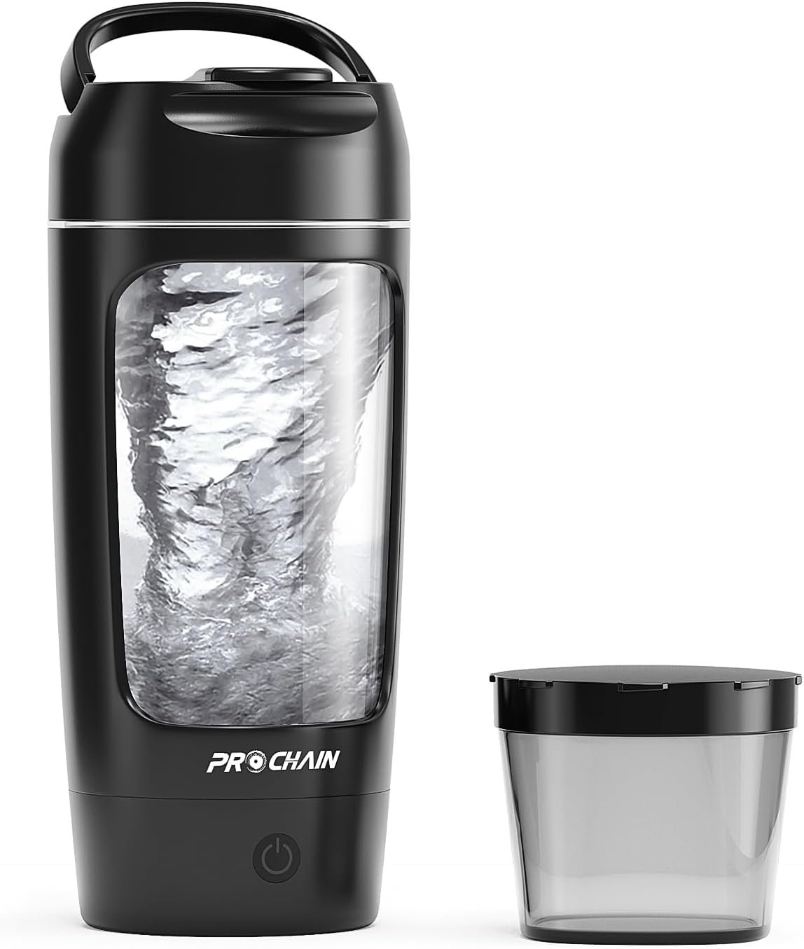 PROCHAIN Electric Protein Shaker Bottle, 22oz, BPA-Free Tritan | USB-Rechargeable, with Powder Storge, Protein Shakes Mixer, Portable Self Mixing Cup for Gym Sport Workout