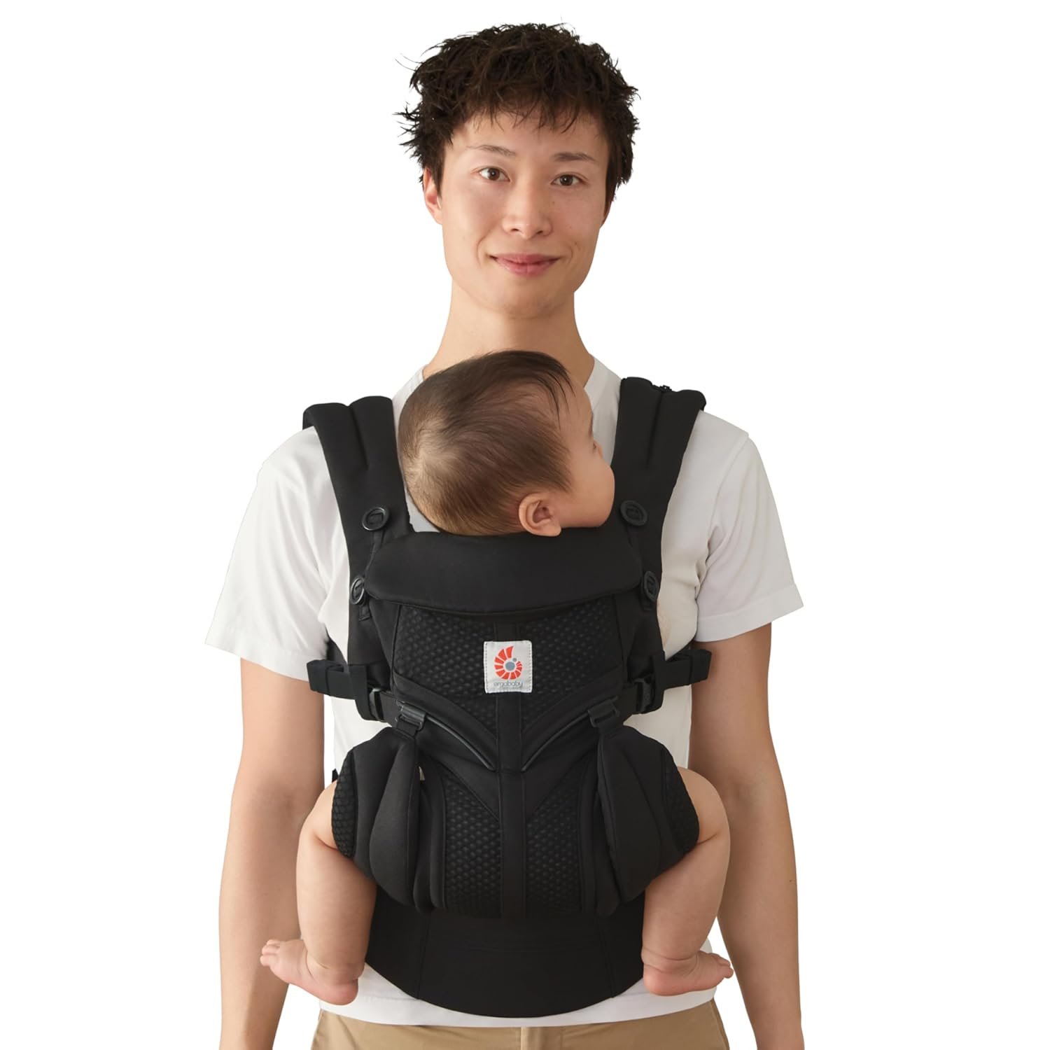 Ergobaby Omni Classic Baby Carrier for Newborn to Toddlers 0-48 Months (7-45 lbs) – 4-Position Breathable Mesh Baby Carrier with Ergonomic Support – Onyx Black