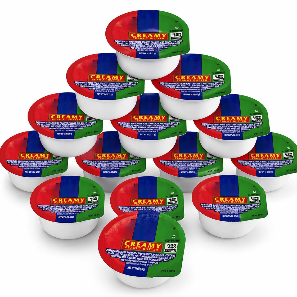 Creamy Peanut Butter Single Serve Cups – 12 Pack (0.75 oz Each) – Gluten Free, Non-GMO, Kosher, Made in USA, Portion Control Snack Packs, On-the-Go Lunchbox Friendly