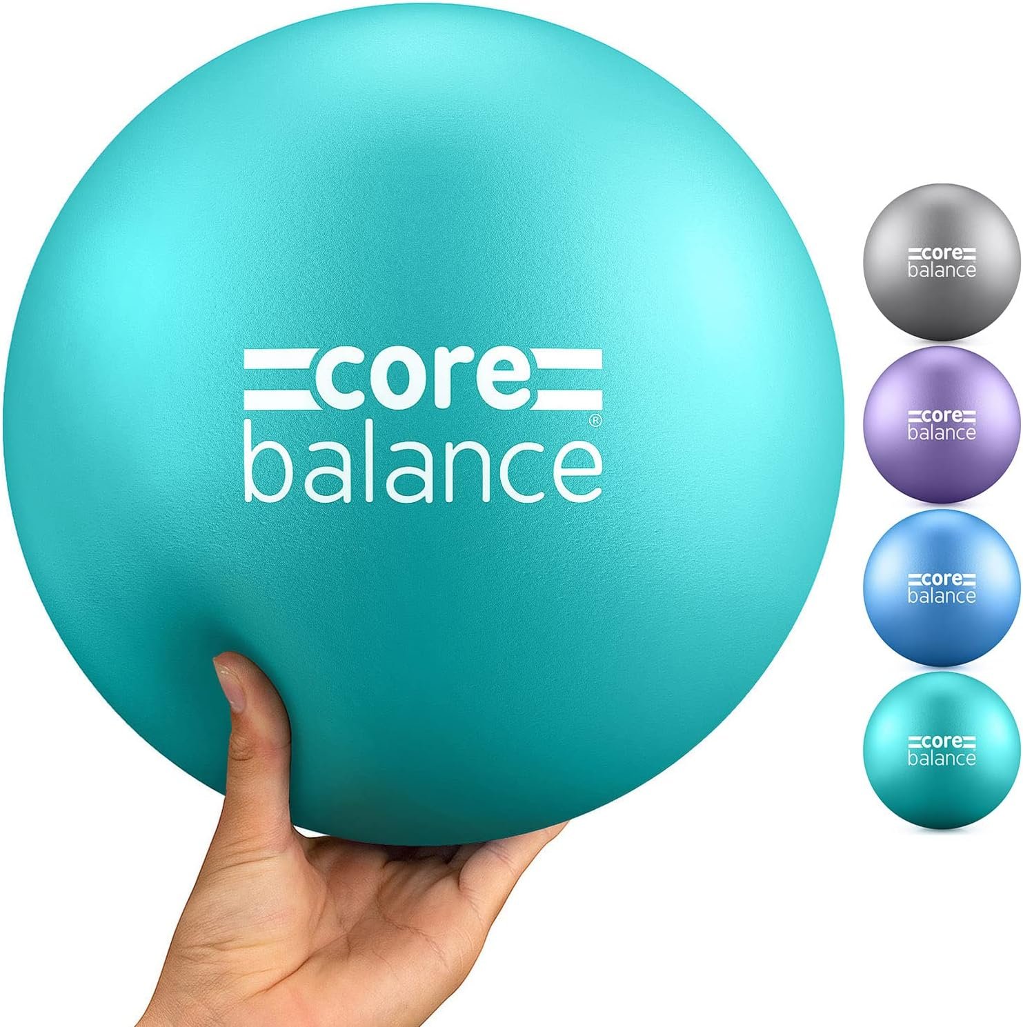Core Balance 9 Inch Anti Burst Pilates Ball – Mini Exercise Ball for Yoga, Barre, Stretching and Core Stability Workout