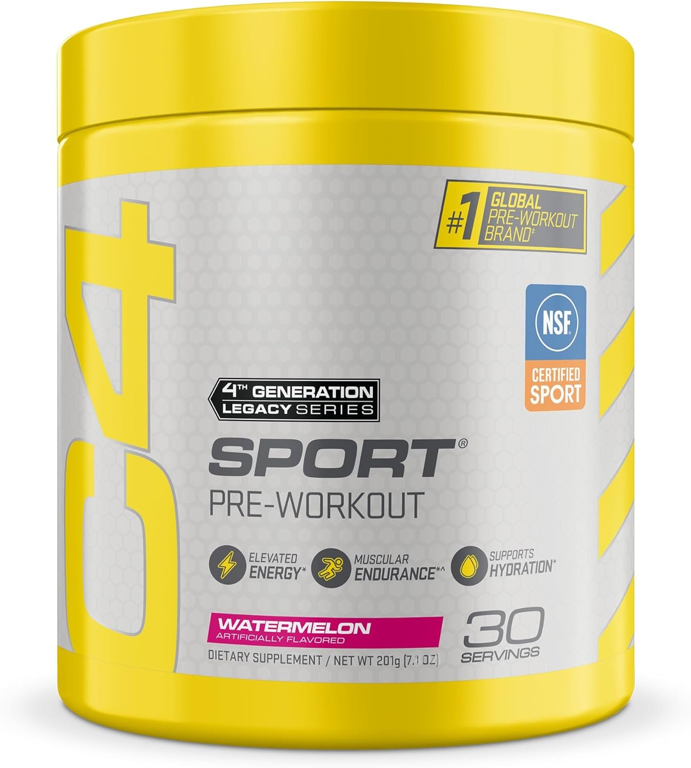 Cellucor C4 Sport Pre Workout Powder Watermelon – NSF Certified for Sport + Preworkout Energy Supplement for Men & Women – 135mg Caffeine + Creatine Monohydrate – 30 Servings