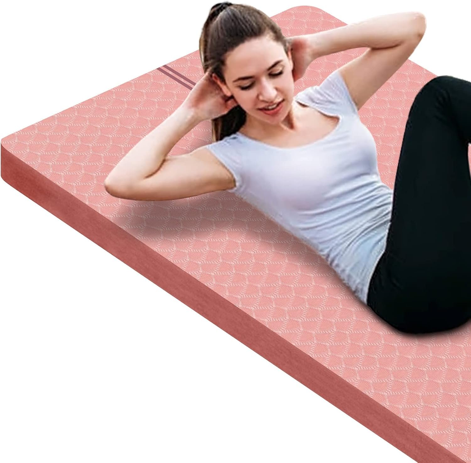 nuveti Large Exercise Mat – 15mm/20mm/30mm Thick Yoga Mat | Workout Mat for Fitness, Yoga, Pilates, Stretching & Floor Exercises for Women & Men with Free Carrying Bag