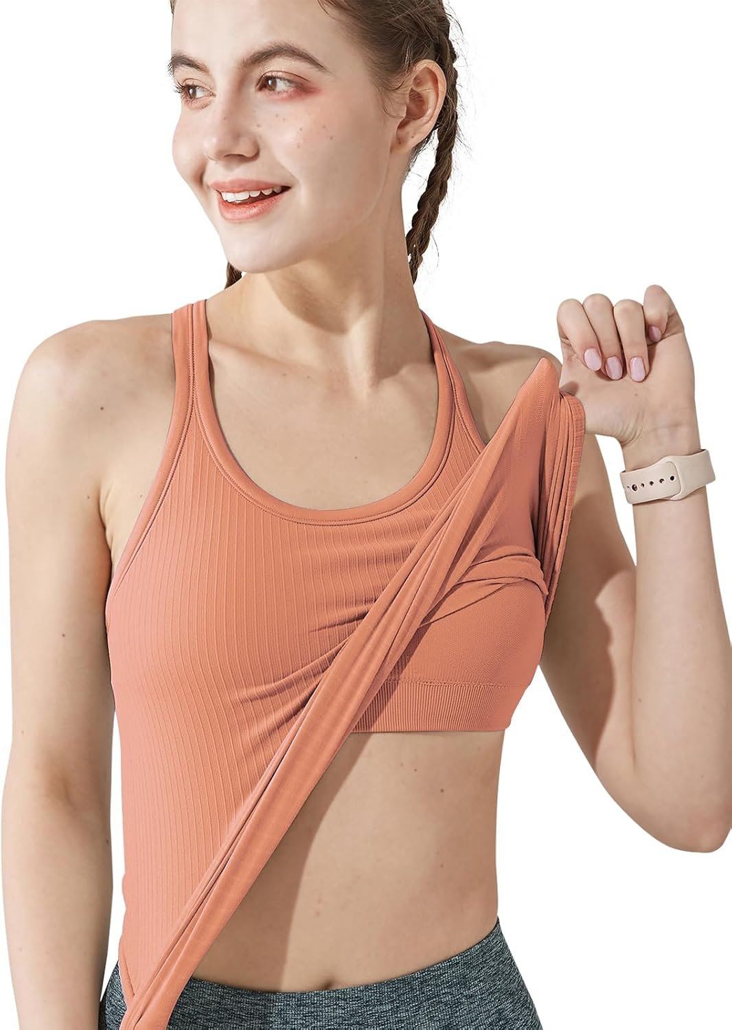 sphinx cat Yoga Racerback Tank Top for Women with Built in Bra,Women’s Padded Sports Bra Fitness Workout Running Shirts