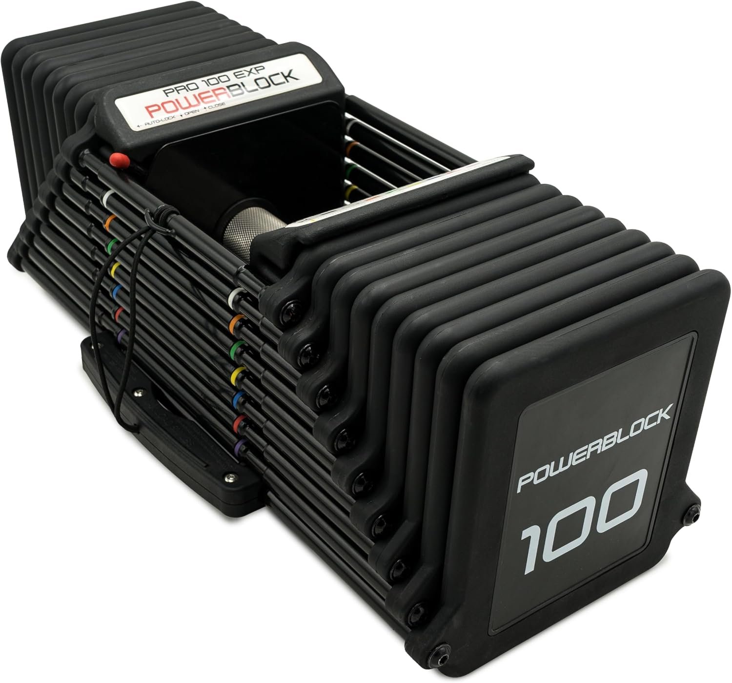 PowerBlock Pro 100 Adjustable Dumbbell, Sold As A Single Unit 5-100 lb Dumbbell – Durable Steel Build, Innovative Workout Equipment, Strength Training