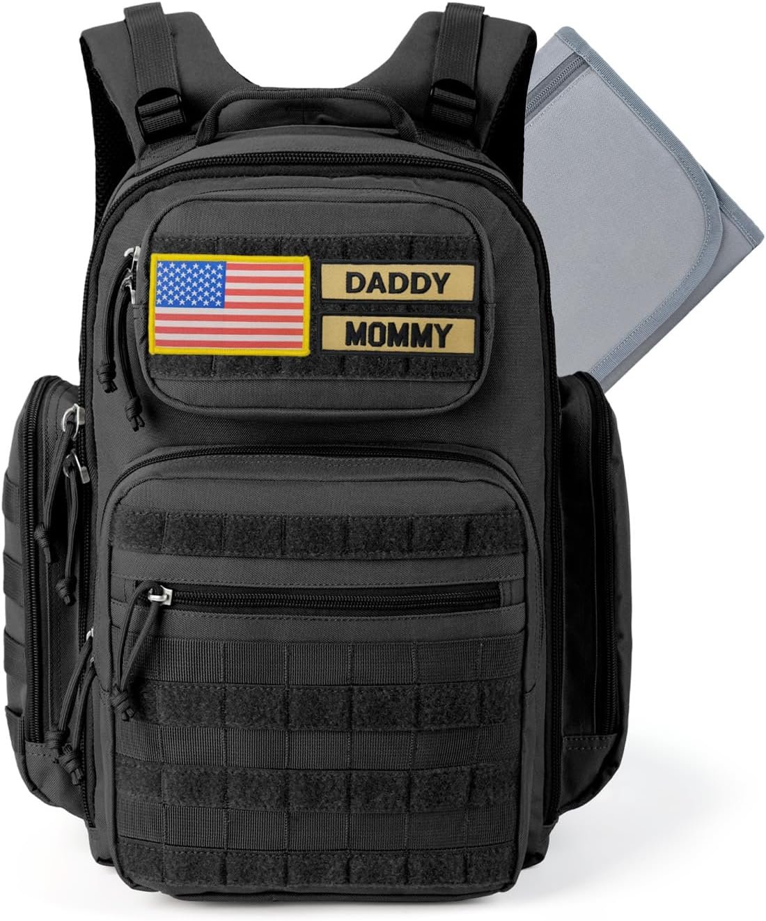 MIRACOL Outdoor Military Diaper Bag: Tactical Style Baby Backpack with Insulated Pockets & Changing Pad – Hiking Camping Essentials for Active Dads for Father’s Day