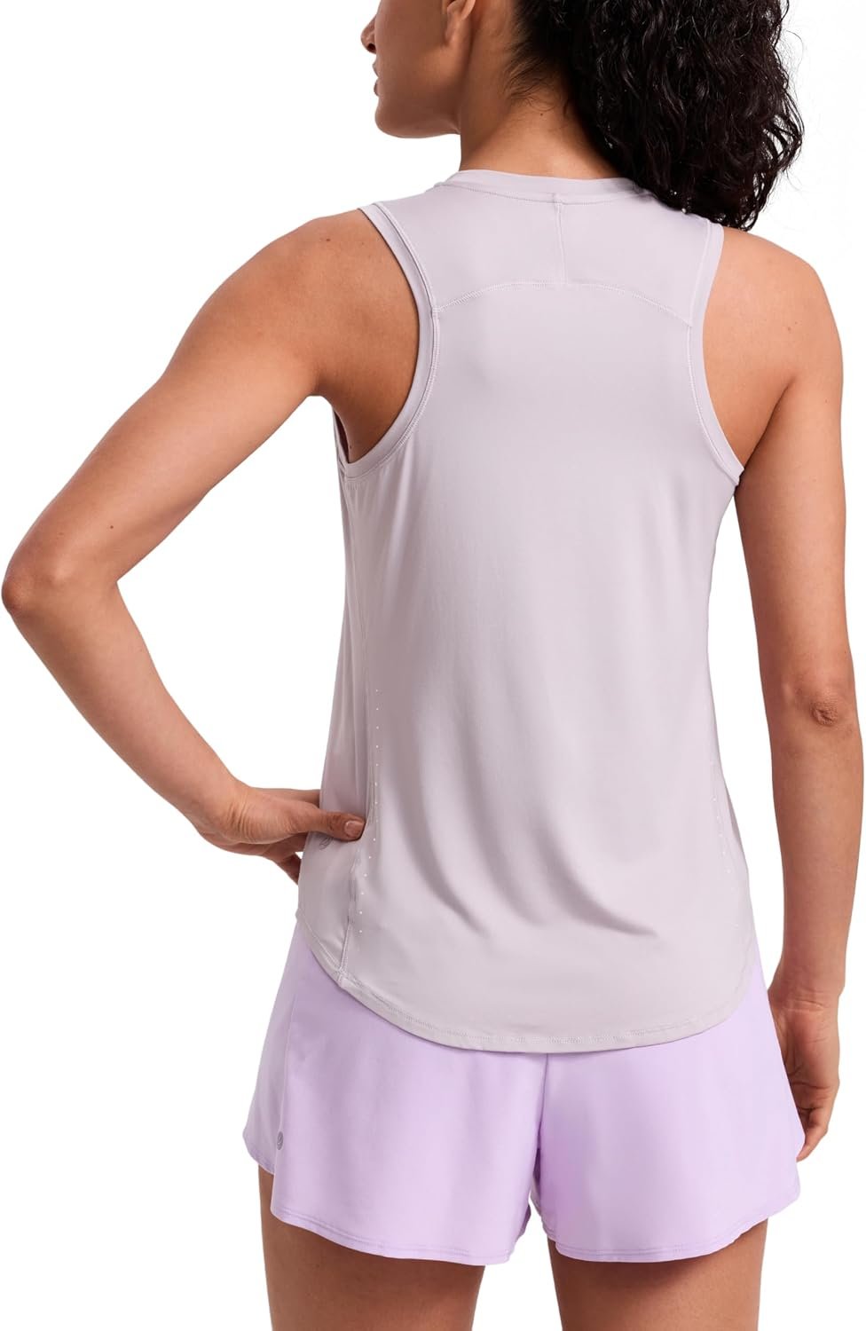 CRZ YOGA Lightweight Workout Tank Tops for Women – Athletic Running Sleeveless Shirts Racerback High Neck T-Shirt