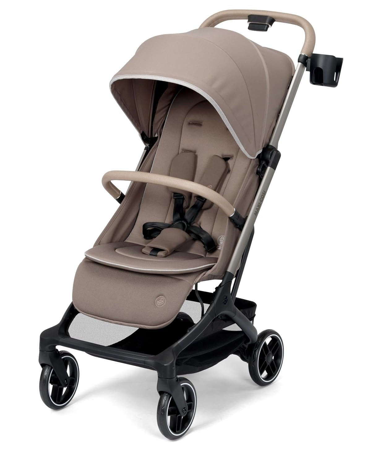 Maxi-Cosi Oxford Cabin Lightweight Travel Stroller for Airplane Flights, Portable Stroller for Family Travel, Truffle