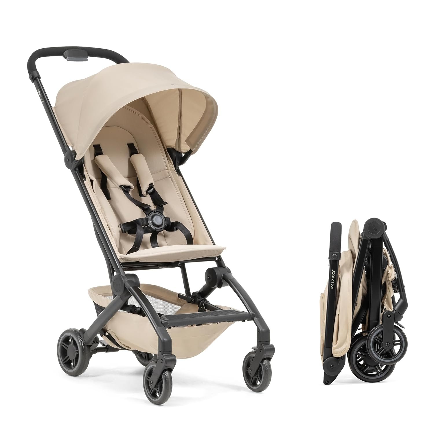 Joolz Dot Ultra Lightweight Travel Stroller – Compact Fold, Airplane Compatible, 5-Point Harness, UPF 50+ Canopy – Easy to Carry City & Travel Stroller – Dune Beige