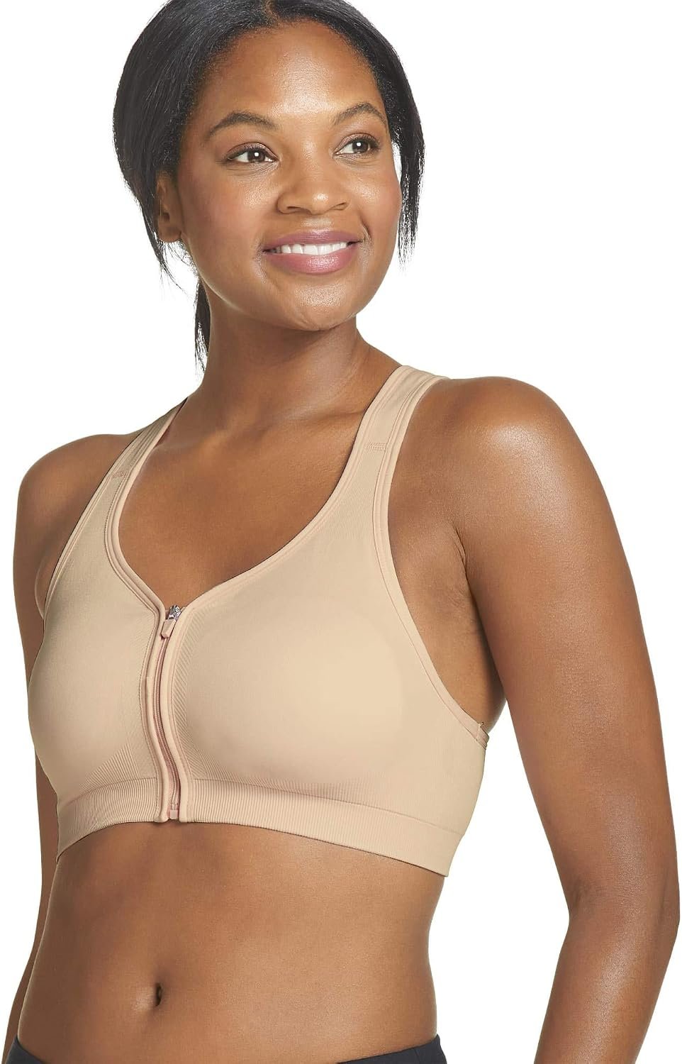 Jockey Active Zip Front High Impact Seamless Bra