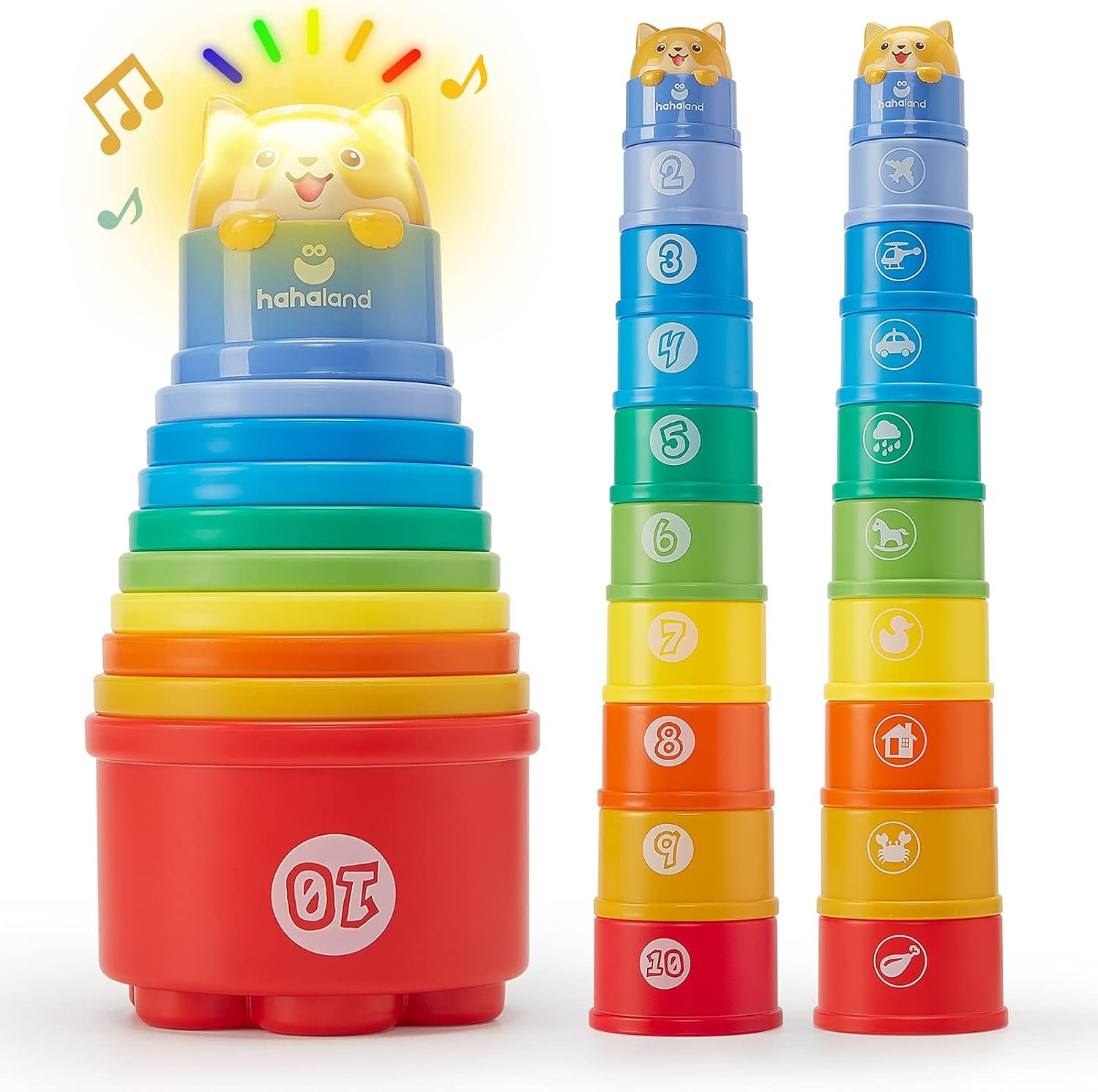 hahaland Stacking Toys for Toddlers 1-3 – Stacking Cups – Toddler Toy Age 1-2 Learning Montessori Toys for 1 Year Old Boy Baby Stacking Cups 12-18 Months