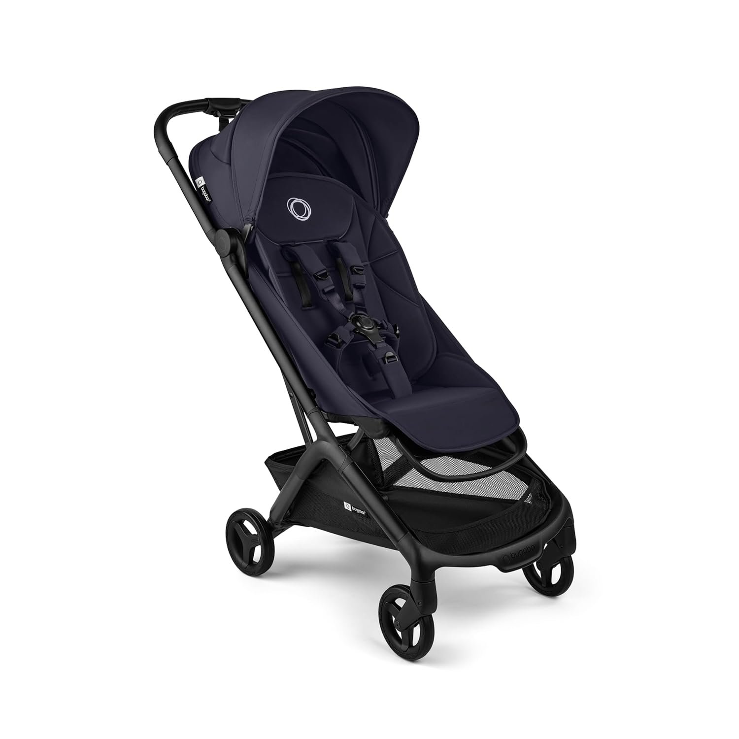 Bugaboo Butterfly 2 Ultra-Compact Travel Stroller – One-Second Fold, Airplane Carry-On Approved Lightweight Stroller with Reclining Seat, Suspension Wheels & Adjustable Footrest – Indigo