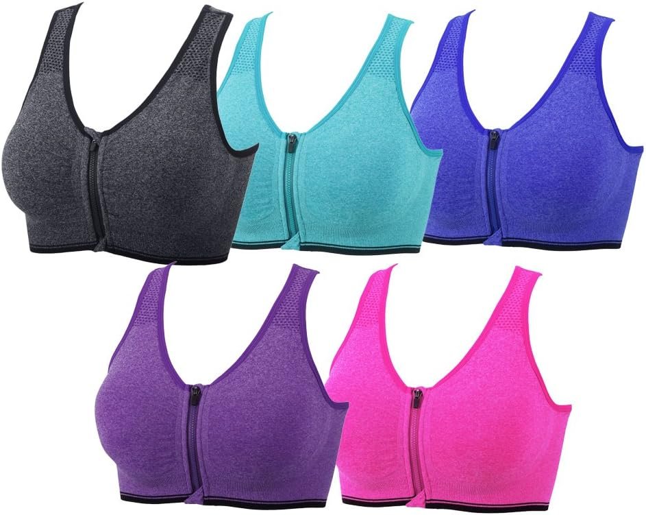 Medium Support and Removable Pad Tank Top Racerback Post Surgery Sports Bras for Women