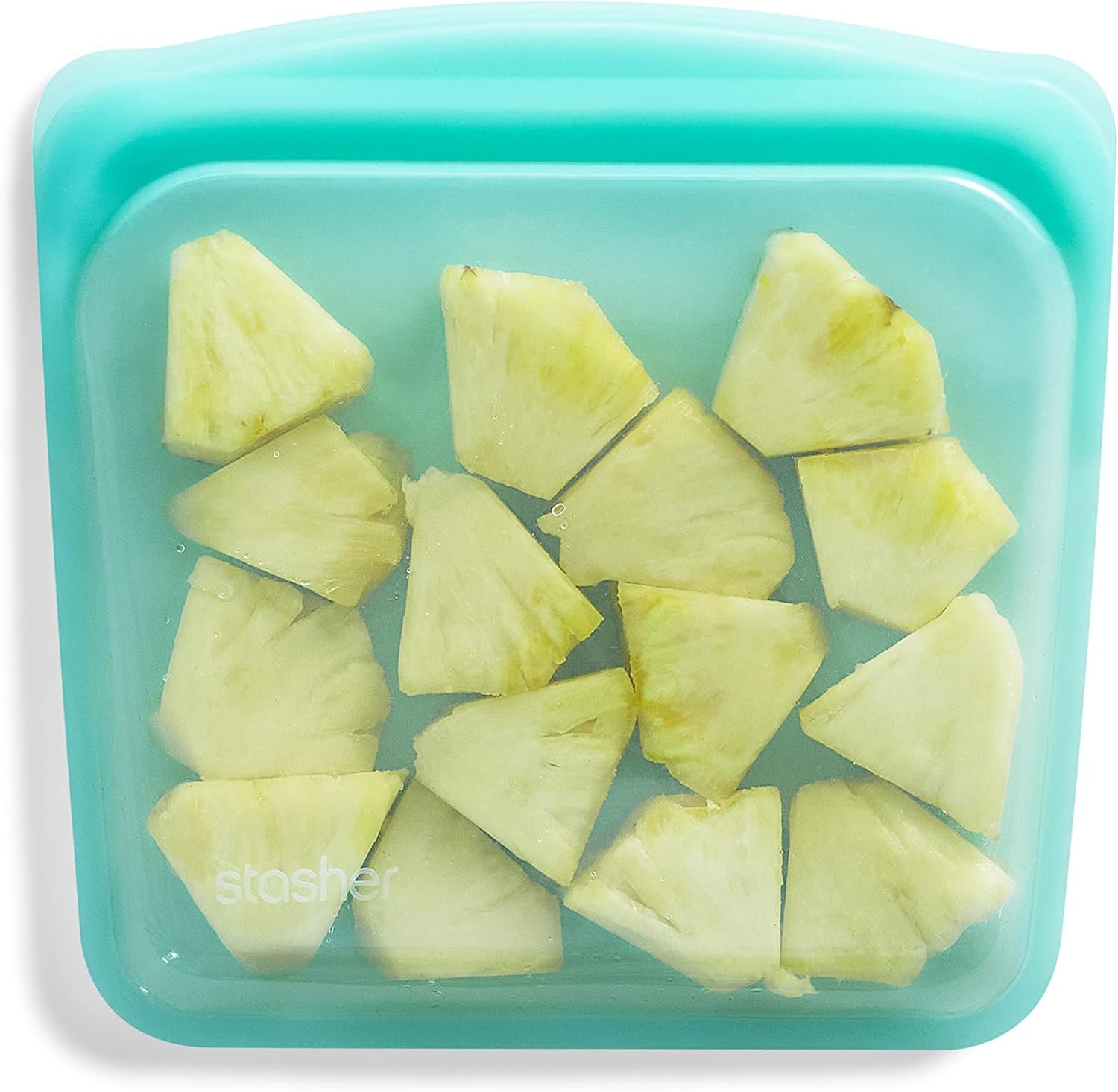 Stasher Premium Silicone Reusable Food Storage Sandwich Bag, Aqua, Microwave, Sous Vide, Dishwasher, Oven and Freezer Safe, BPA Free, Leak-free, Eco-friendly, 28 Oz