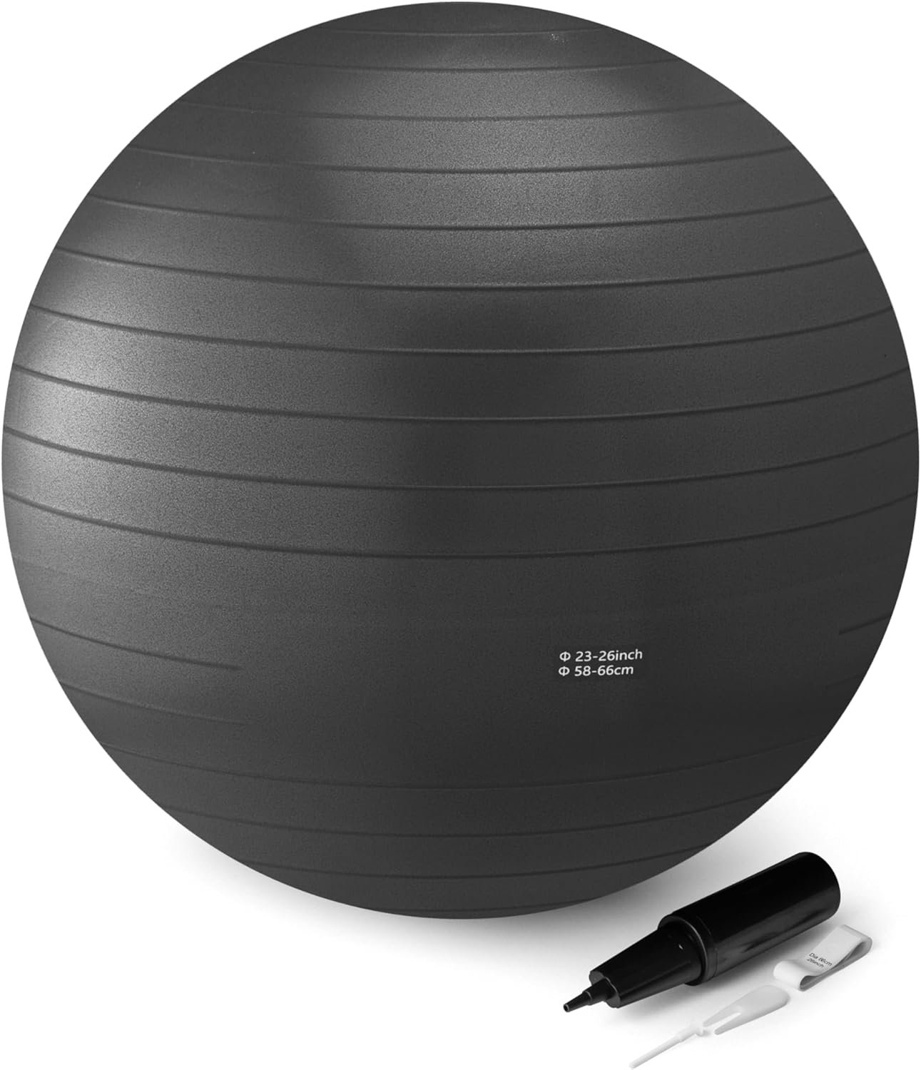 Amazon Basics Anti-Burst Exercise Ball with Pump, 23-26″ Diameter
