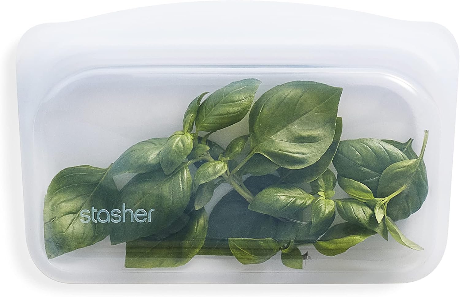 Stasher Silicone Reusable Storage Bag, Freezer Bag, Reusable Snack Bags, Microwave, Dishwasher, Oven Safe, Sous Vide, Premium Lunch Container, Eco Friendly, Food Storage Bag, 12 oz, Clear
