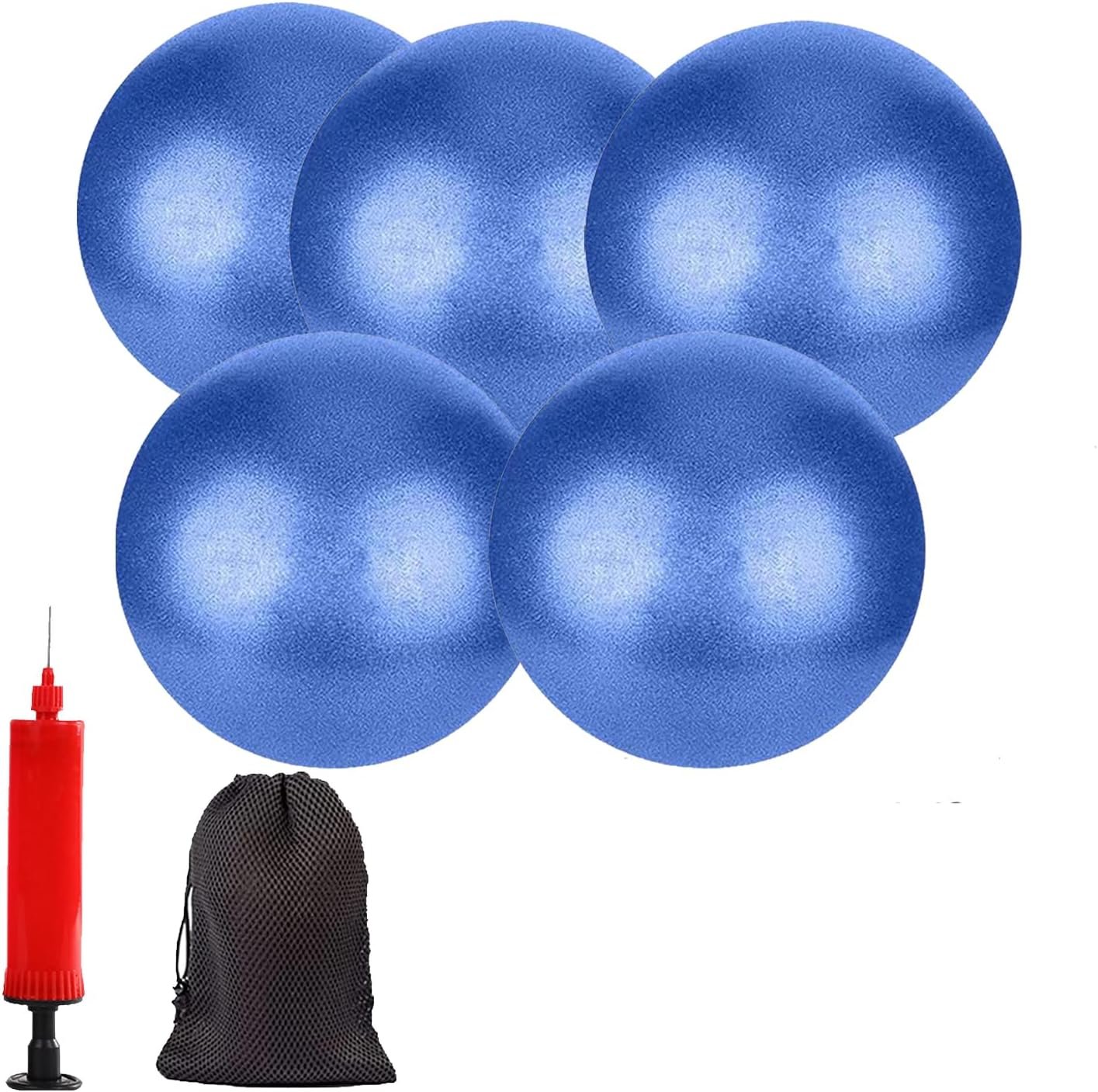 Mini Yoga Balls 6 Inch Exercise Pilates Therapy Balance Micropore Ball Barre Equipment for Home Stability Training Physical Core Training with Pump