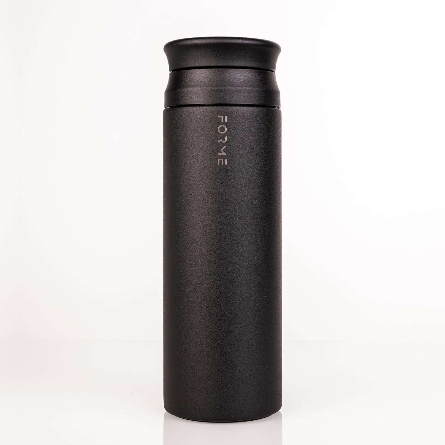 FORME – Blender Shaker Bottle, Leakproof Double Insulated Stainless Steel, Noiseless Shaker Bottle for Hot & Cold Drinks, Ideal for Protein & Supplement Shakes (Charcoal, 23.7 ounces)