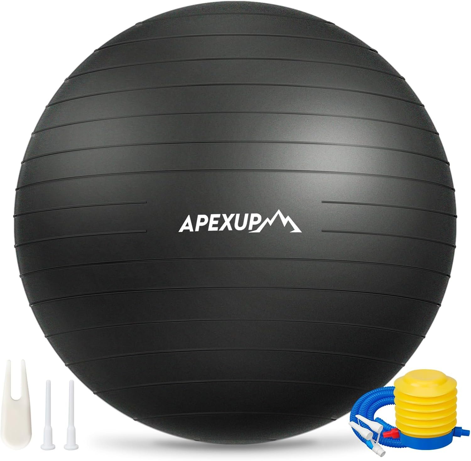 APEXUP Yoga Ball Exercise Ball Anti Slip Heavy Duty for Fitness, Balance & Core Workout, Balance Training, Pregnancy & Physical Therapy, 5 Sizes