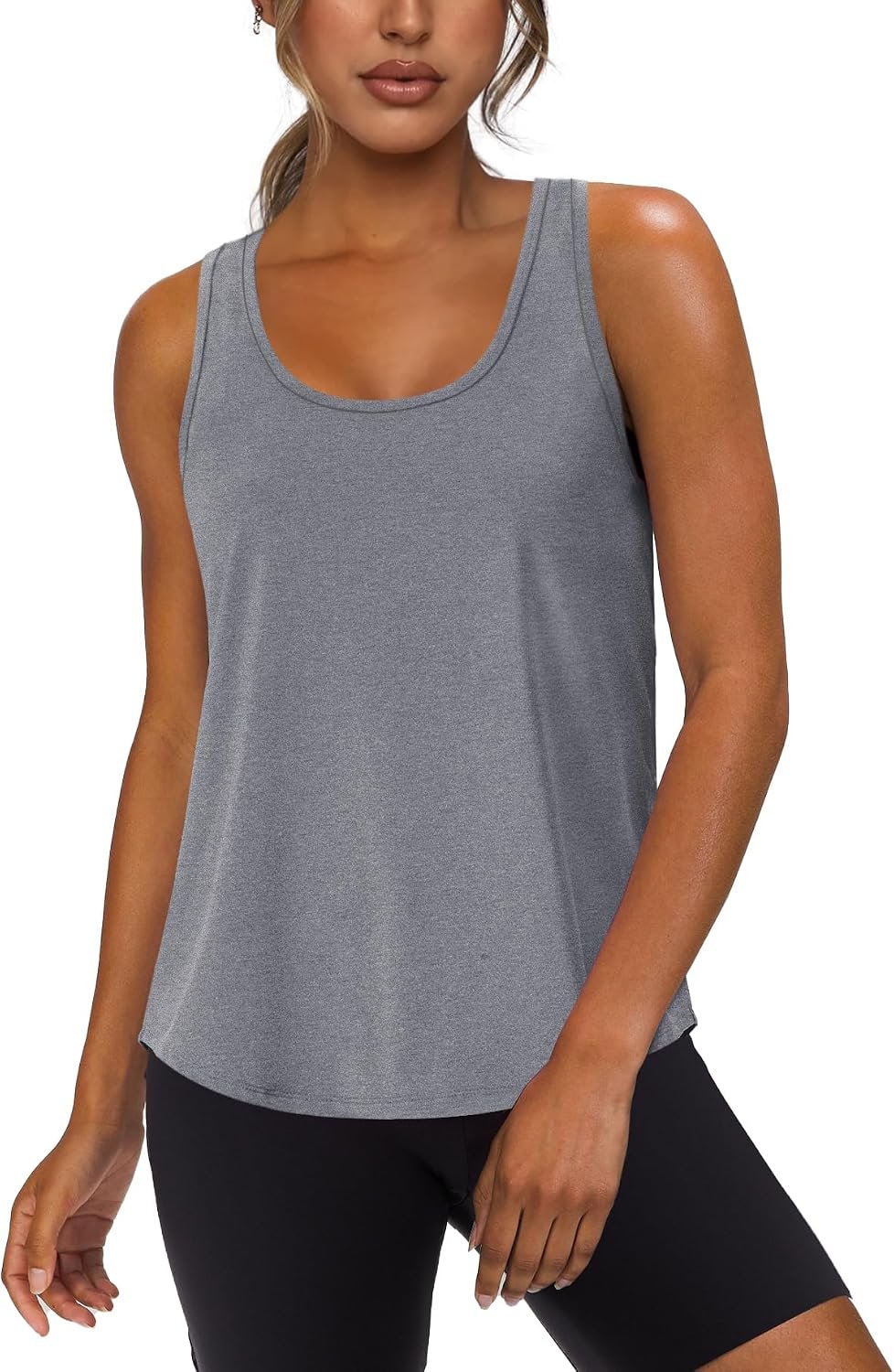 WIHOLL Women’s Workout Tank Tops Sleeveless Athletic Racerback for Gym Yoga Running – Summer Fitness Tops Scoop Neck (S-XXL)