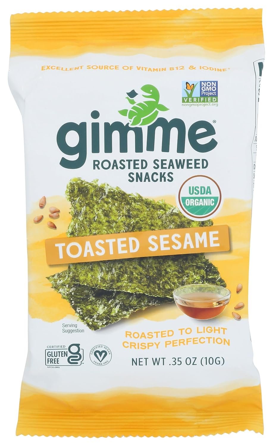 Gimme, Seaweed Snack Toasted Sesame Organic, 0.35 Ounce