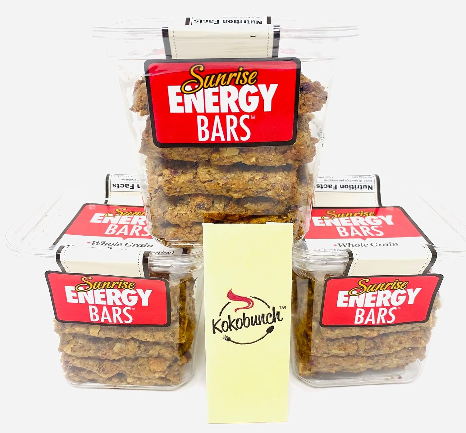 Universal Bakery Whole Grain Sunrise Energy Fruits And Nuts Bars Bundled With Kokobunch Kit 3-10oz PACK