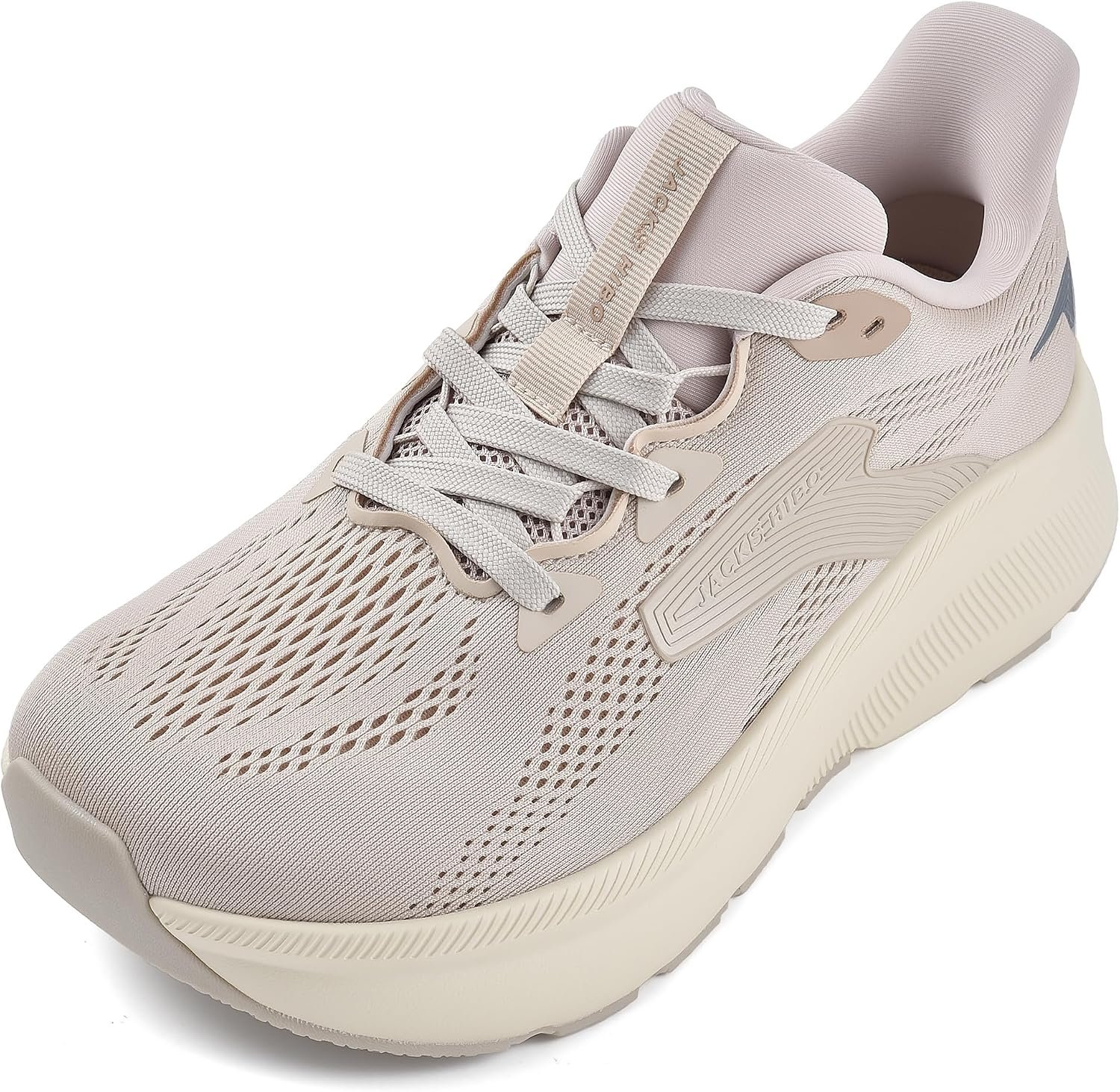JACKSHIBO Women’s Wide Toe Road Running Shoes Slip in Hands Free Arch Support Memory Foam Zero Drop Sole Athletic Support Lightweight Breathable Walking Tennis Shoes Platform Chunky Sneaker