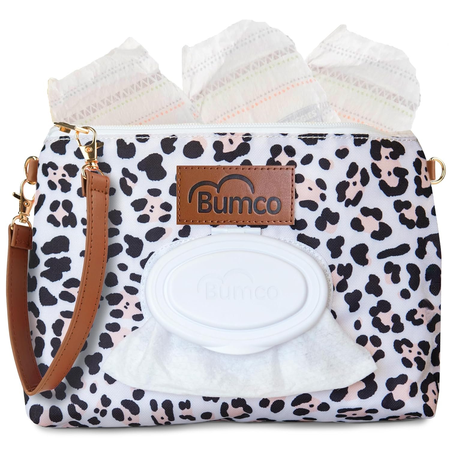 Bumco Diaper Clutch – Portable Wipes Dispenser & Baby Travel Essential, Airtight Dispenser, Refillable Wipes Container, Travel Baby Essentials, Diaper Bag Purse