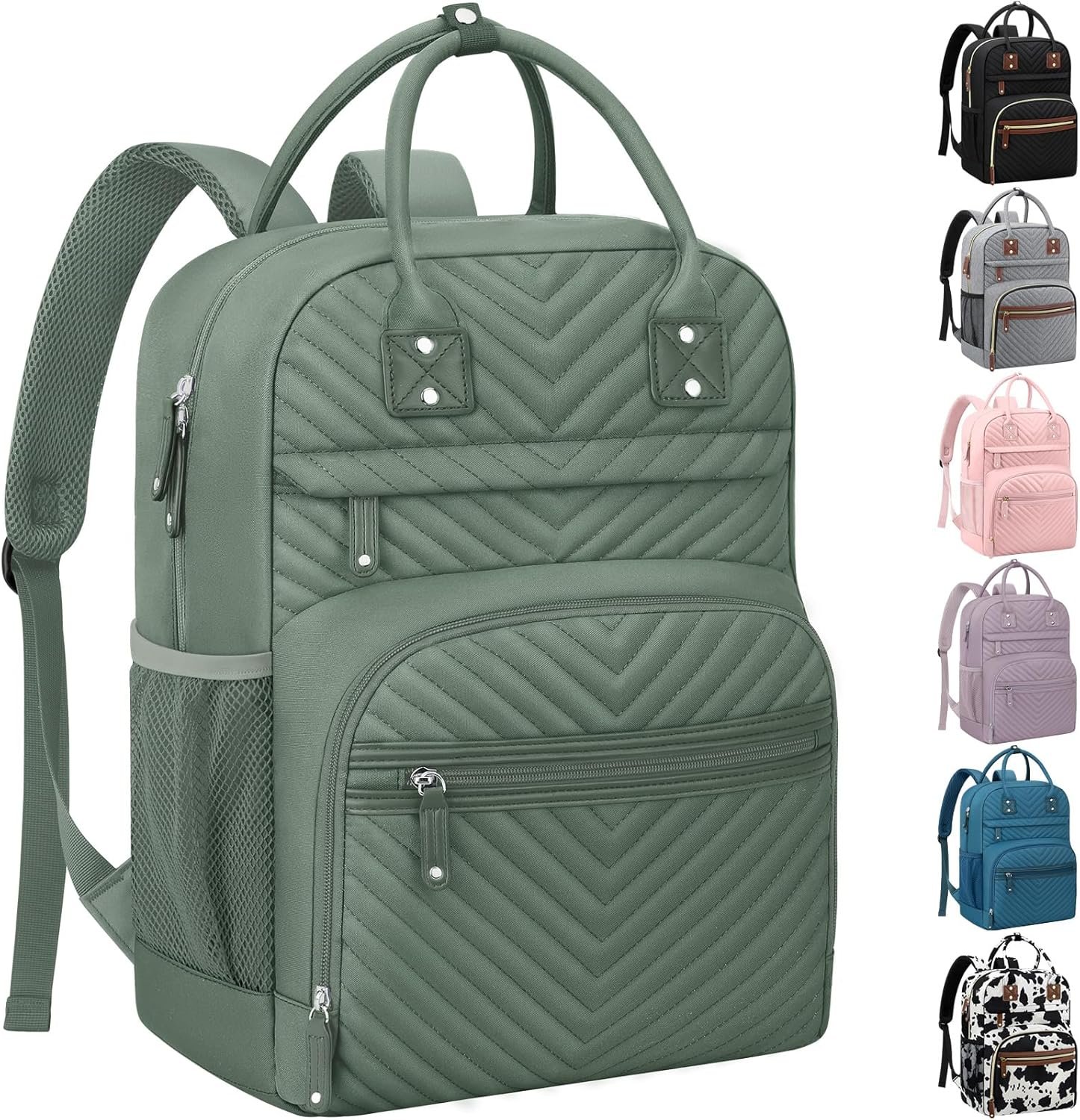 Tenot Diaper Bag Backpack Tote with Insulated Pockets for Men Baby Boys Girls Newborn Unisex Tactical Large Capacity, Multifunctional Waterproof Green