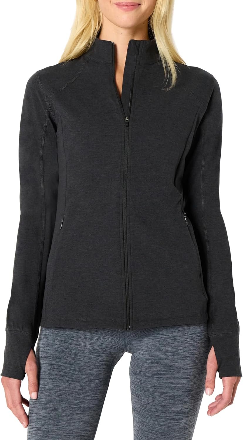 Amazon Essentials Women’s Athletic Soft Performance Lightweight Zip Up Workout Running Jacket