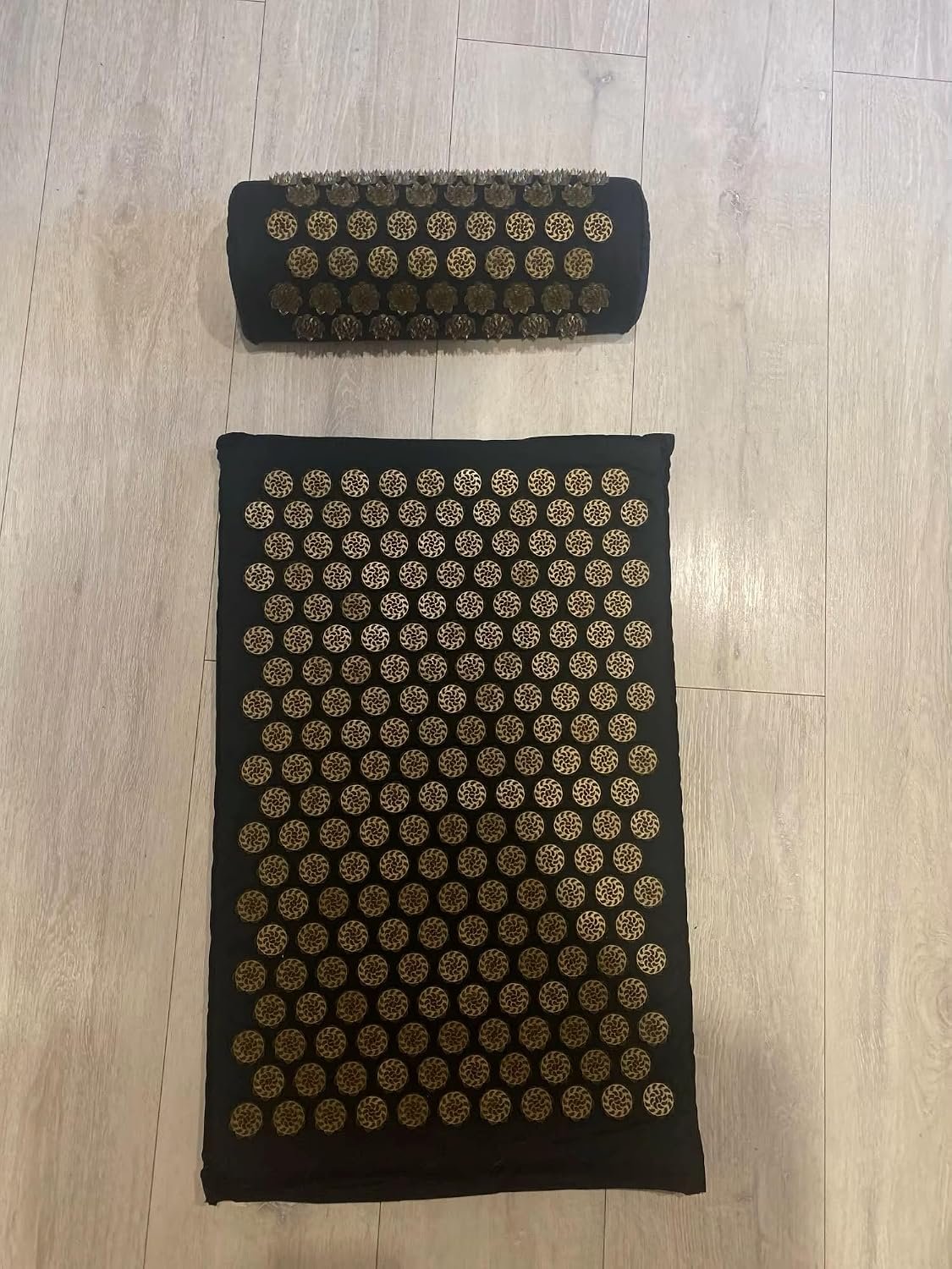 Acupressure Yoga Mat & Pillow Set | Kuznetsov’s Applicator for Deep Tissue Massage | Relieves Back, Neck & Foot Pain | Spike Mat for Stress Relief, Fitness & Relaxation