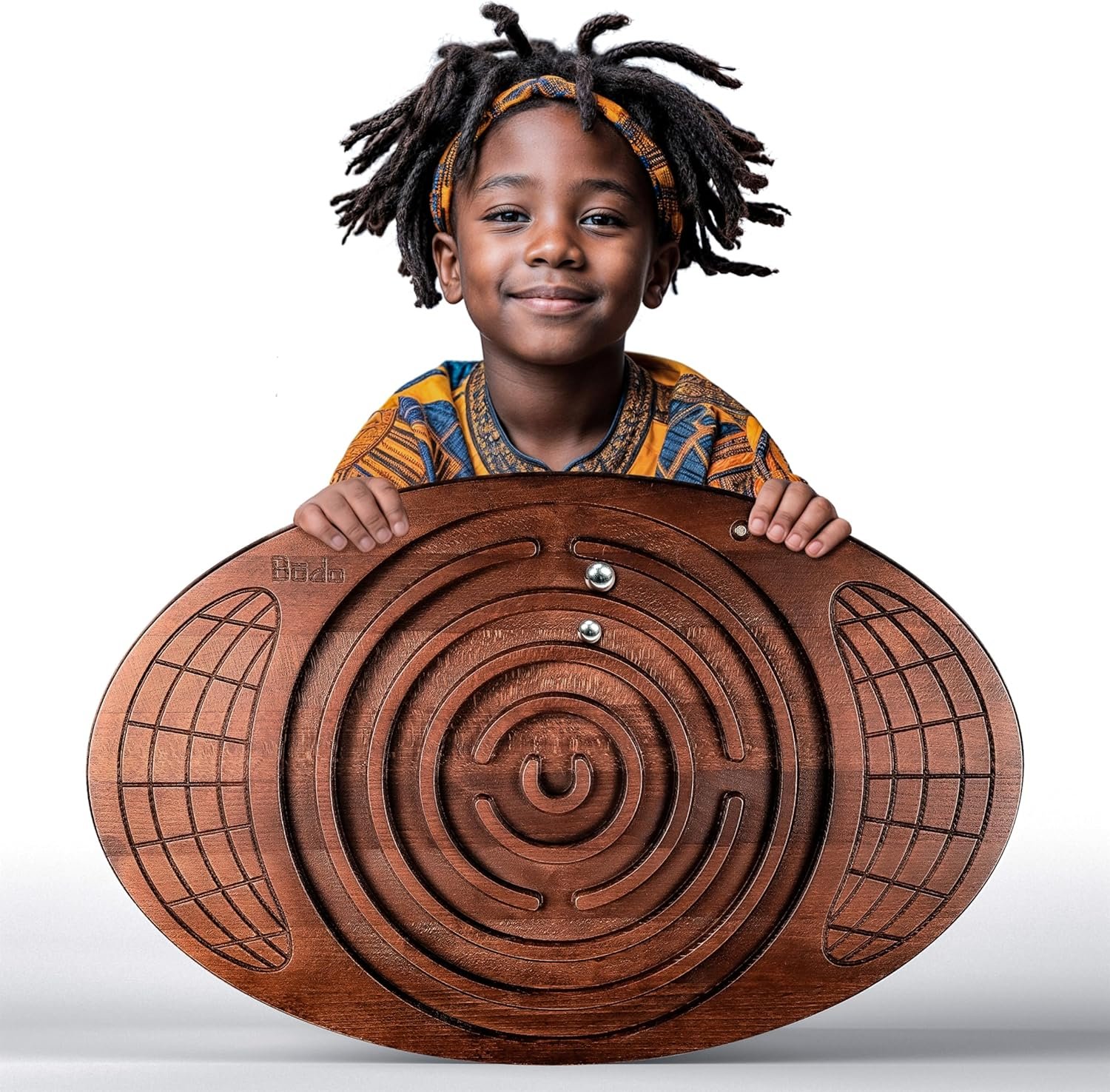 Bodo Maze Balance Board – Wood Wobble Board for Kids, Toddlers, Teens & Adults for Exercise Training, Physical Therapy, Bodyweight Fitness, Skiing, Surfing, Snowboarding, Skateboarding with Labyrinth