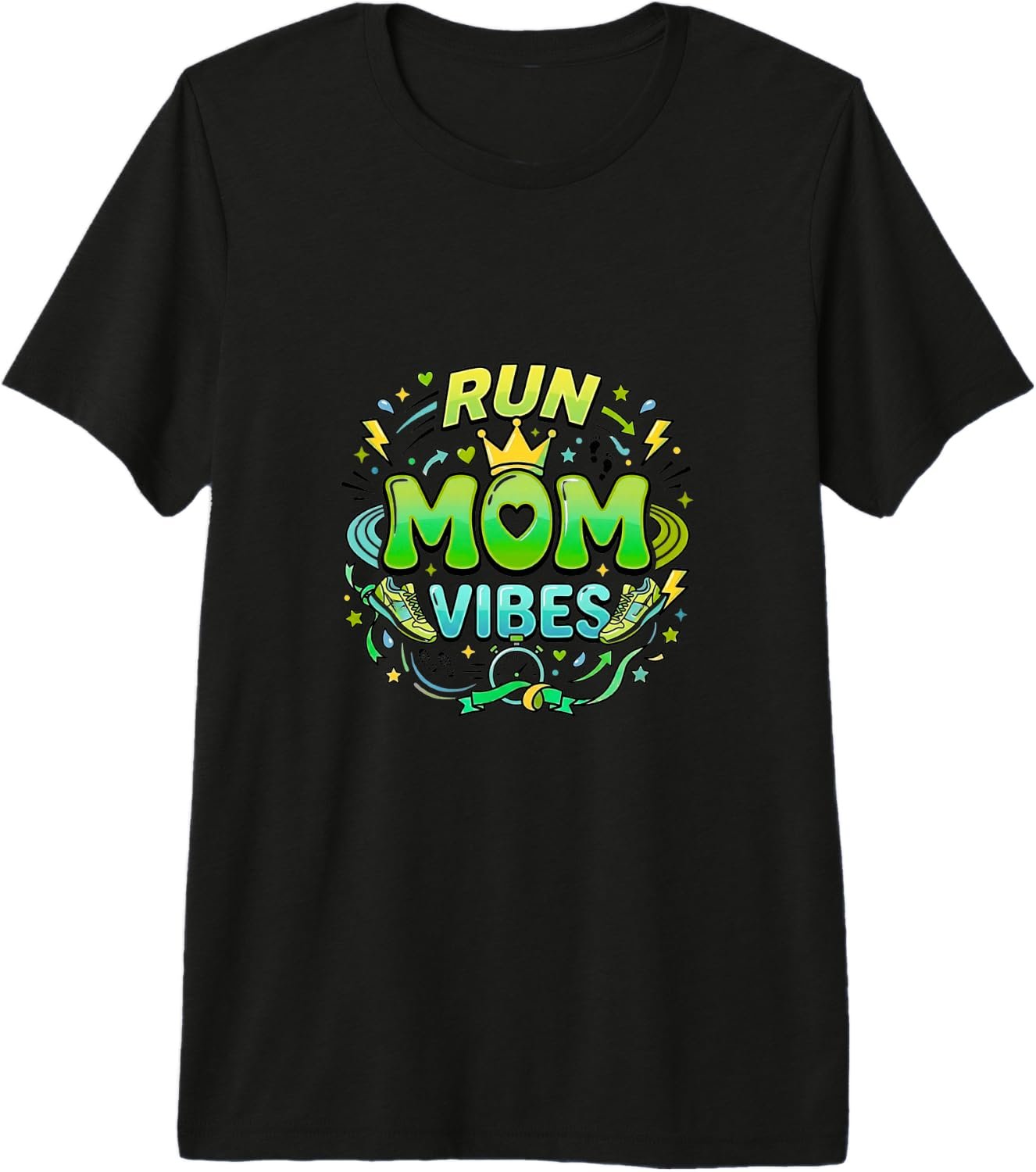Mens Run Mom Vibes Active Lifestyle Motivation Style Premium Tri-Blend T-Shirt